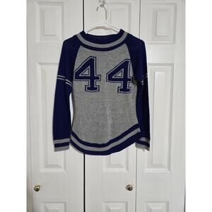 Love Chesley medium juniors blue and grey 44 sweater